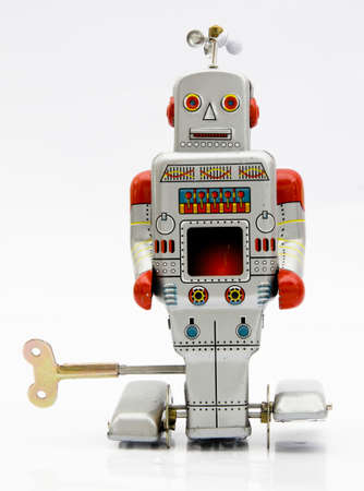 retro robot toy の写真素材