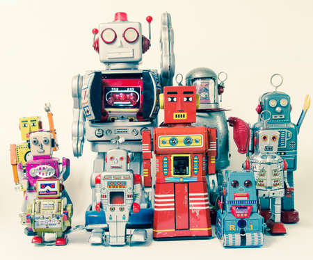 team of Robot toysの写真素材