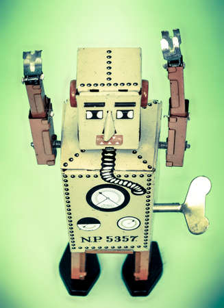 robot toy surrenderの写真素材