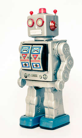 retro robot toyの写真素材