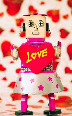 robot in loveの写真素材