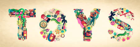 THe wor toy made from small toysの写真素材