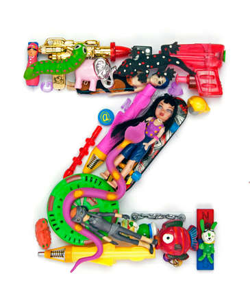 the letter     Z  made from small toysの写真素材