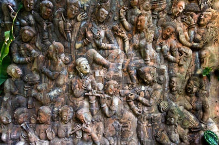 Buddah wall texetureの写真素材