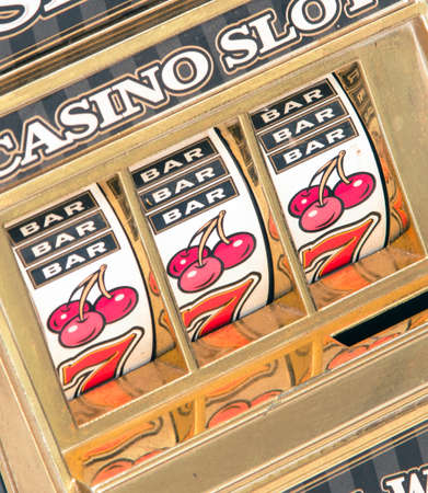 casino slot machine close up の写真素材