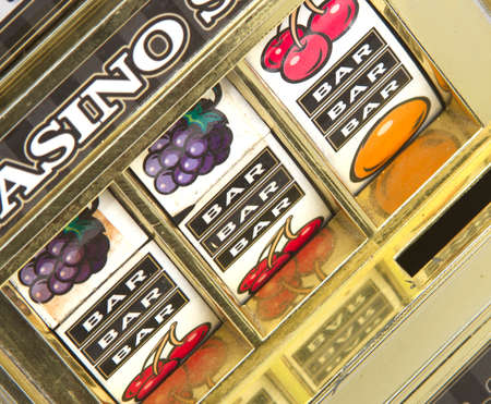 casino slot machine close up の写真素材