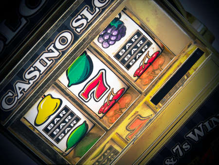 casino slot machine close upのeditorial素材