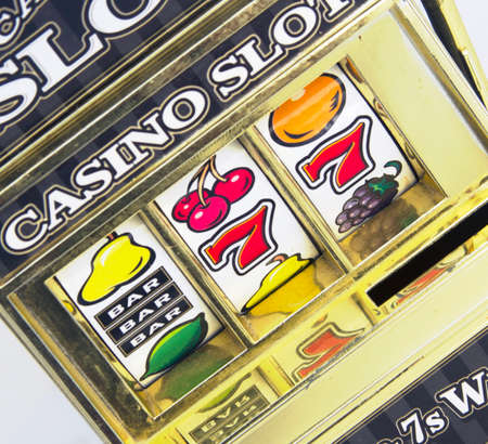casino slot machine close up のeditorial素材