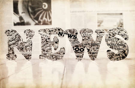 the word NEWS astract imageの写真素材