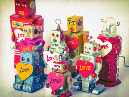 a team of love robots toned image 