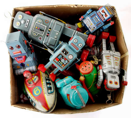 A box of retro toysの写真素材