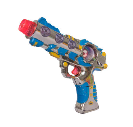 retro ray gun on isolated on white の写真素材