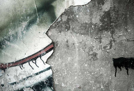 old wall texture  plater falling of faded colorの写真素材