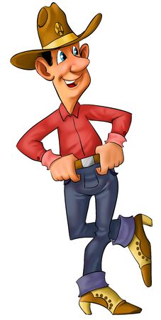 country man dancing in a classic country wayの写真素材