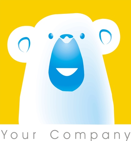 a polar bear logoのイラスト素材