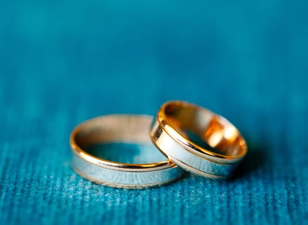 Wedding Rings as a symbol of love and loyaltyの写真素材
