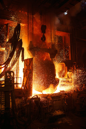 Plant for the production of steel. Metallurgical plant