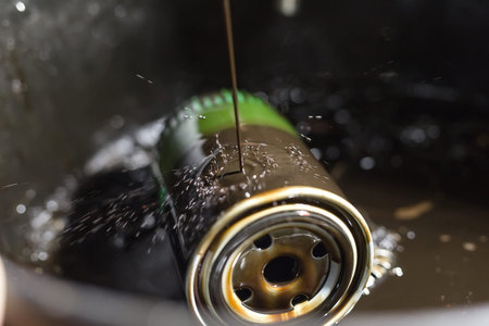Change the old engine oil for car