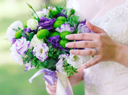Wedding bouquet as a symbol of tenderness and beauty of the brideの写真素材