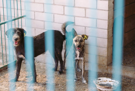 Shelter for stray dogs. Street shelter for homeless animals