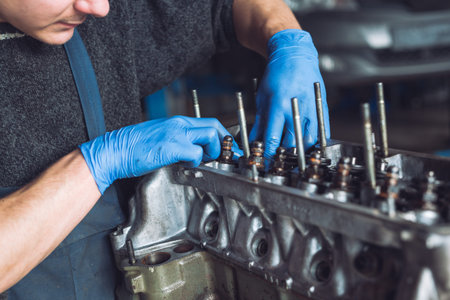 Master collects a rebuilt motor for the car