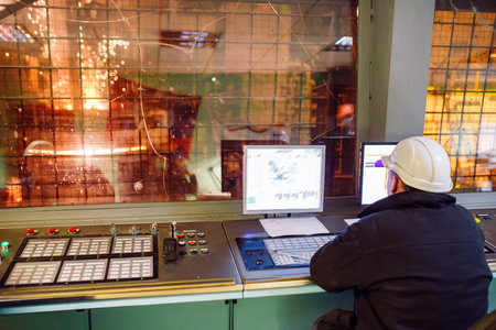 Control panel. Plant for the production of steel.