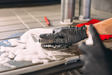 Car chemist. Chemical treatment of the car trunk