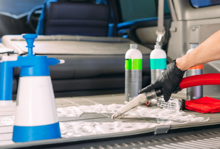 Car chemist. Chemical treatment of the car trunk