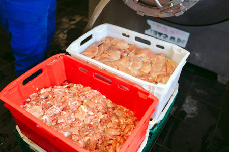 The meat in the Grinder. the meat industry.