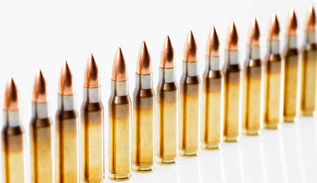 Hunting cartridges of caliber. 308 Winの写真素材