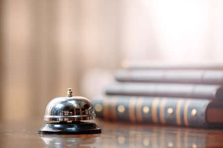 Shot of a Desk Bell in hotel.