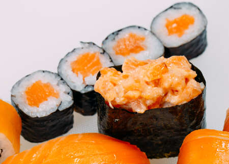Many types of Shusha are stacked in a row.の写真素材