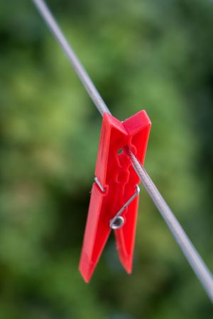 laundry stave plastic colored clothespinの写真素材