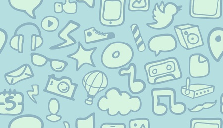 Seamless media patternのイラスト素材