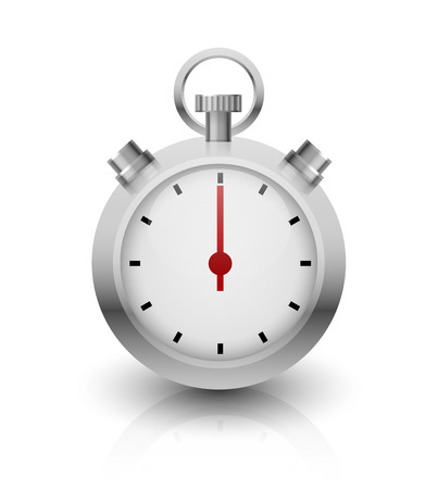 Chrome Stopwatch illustration for your design. Made with transparent masks.のイラスト素材