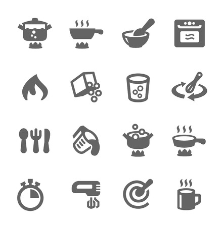 Simple set of cooking related vector icons for your designのイラスト素材