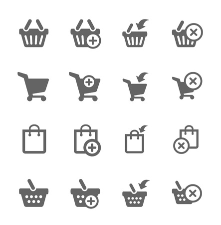 Shopping Bags and Cartsのイラスト素材