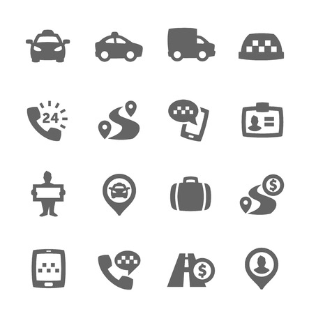 Taxi Iconsのイラスト素材