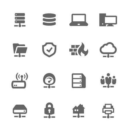 Network and Servers Iconsのイラスト素材
