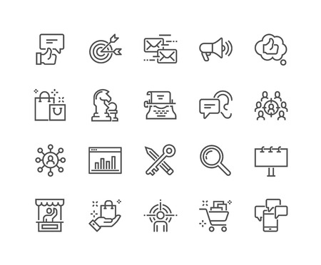 Line Marketing Iconsのイラスト素材