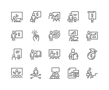 Line Business Training Iconsのイラスト素材
