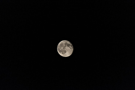 Moon and Stars in the skyの写真素材