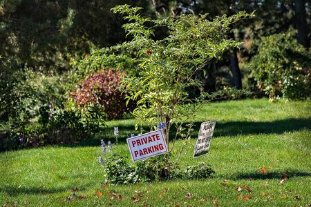 Signs on groundの写真素材