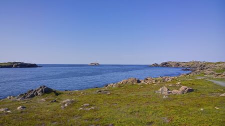 Cape Bonavista, Newfoundland rocky coastline.の写真素材