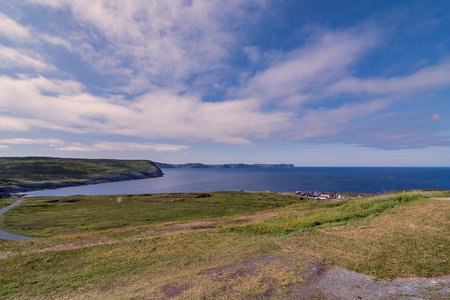 A coastal scene in the eveningの写真素材