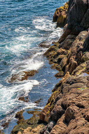 Cliff and blue ocean I the summer time