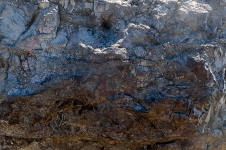 An old rock weathered in place.