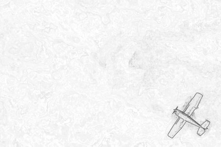 hand drawn illustration of a plane background
