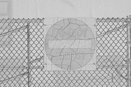 A black and white signの写真素材