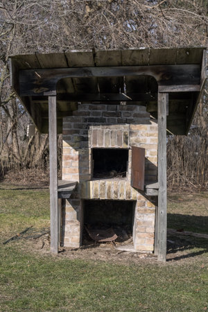 Old brick oven in the countryside in springtime.の写真素材